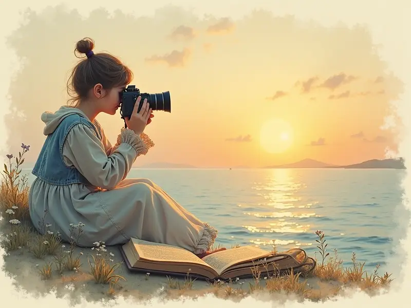 رسم توضيحي للحلم: التقاط صور في المنزل