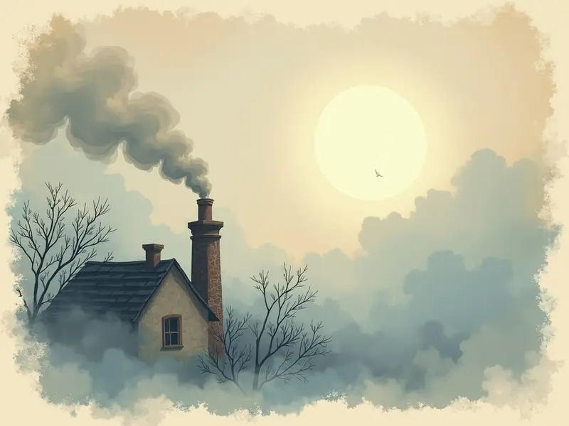 رسم توضيحي للحلم: دخان أسود