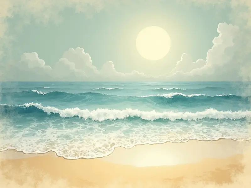 رسم توضيحي للحلم: شاطئ فارغ