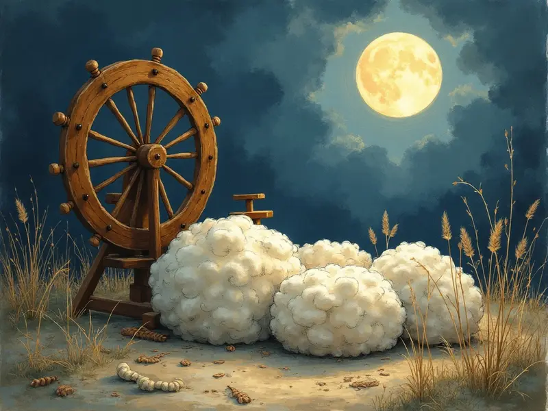 رسم توضيحي للحلم: الصوف الأبيض