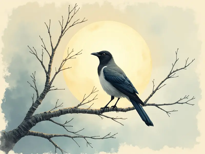 رسم توضيحي للحلم: الغراب