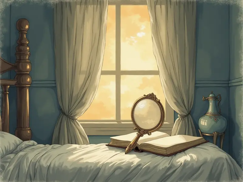 رسم توضيحي للحلم: المرآة