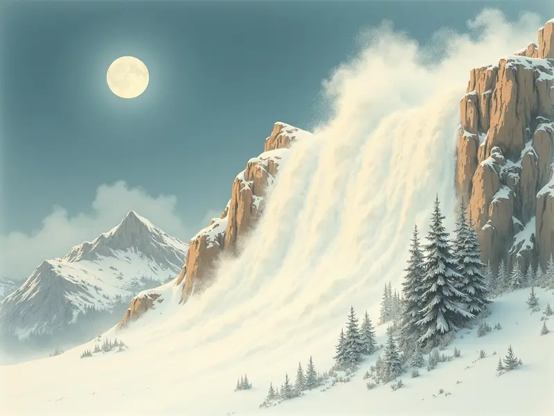 رسم توضيحي للحلم: انهيار جليدي