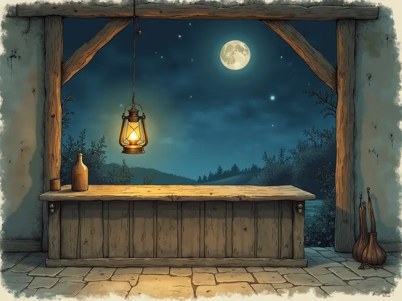 رسم توضيحي للحلم: بار مظلم