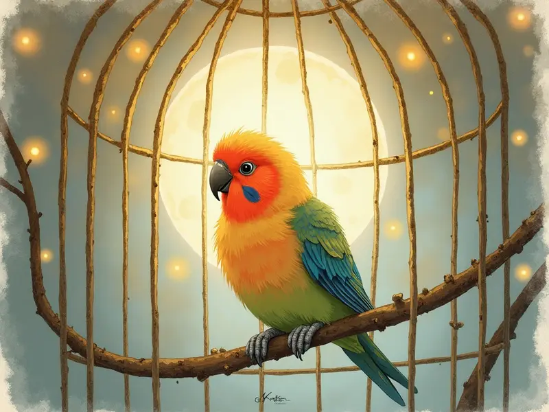 رسم توضيحي للحلم: ببغاء صغير