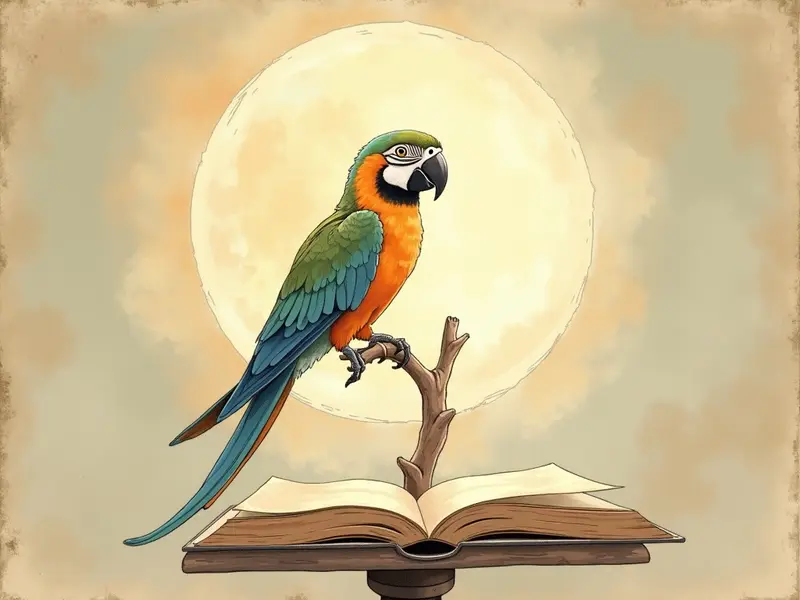 رسم توضيحي للحلم: ببغاء بري