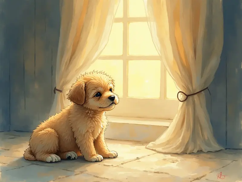 رسم توضيحي للحلم: جرو أبيض