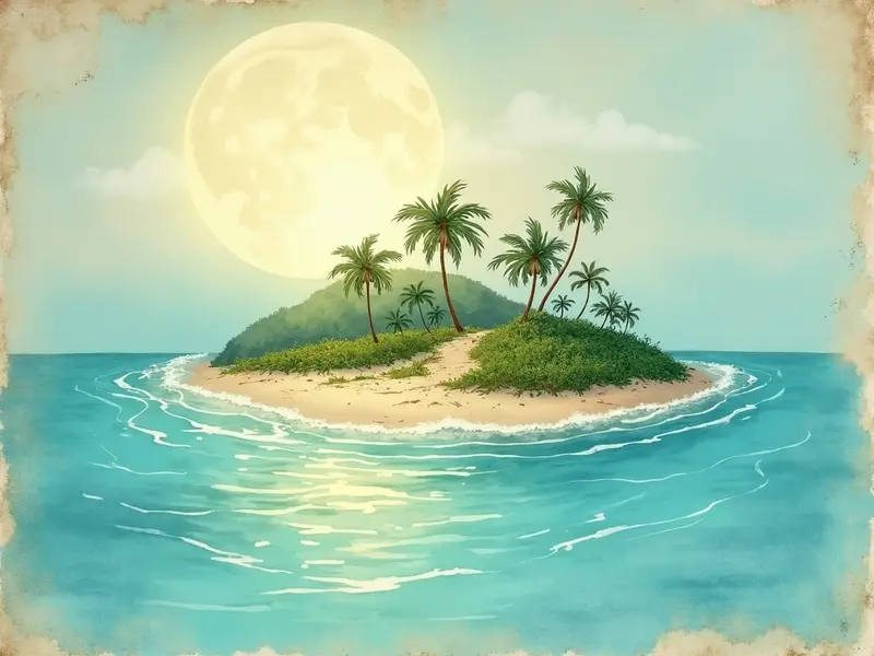 رسم توضيحي للحلم: جزيرة
