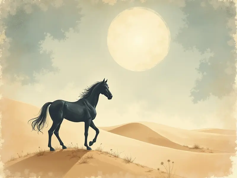 رسم توضيحي للحلم: حصان عربي