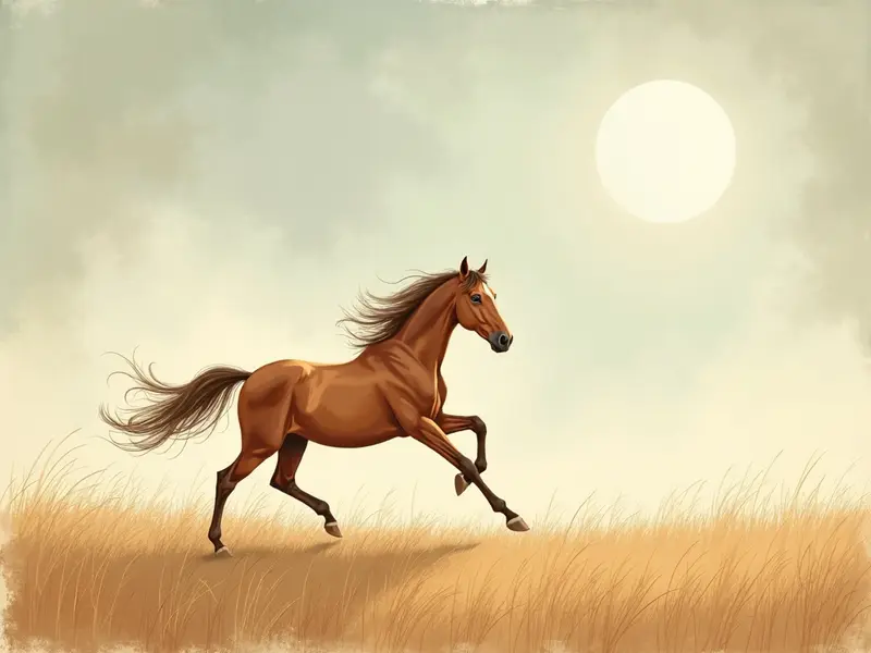 رسم توضيحي للحلم: حصان