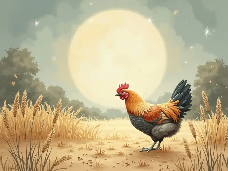 رسم توضيحي للحلم: دجاجة بنية