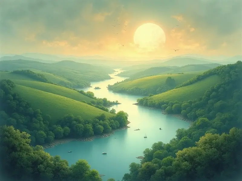 رسم توضيحي للحلم: دلتا النهر