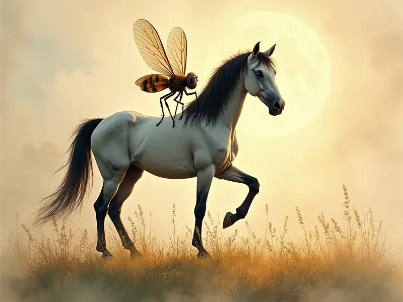 رسم توضيحي للحلم: ذبابة الخيل