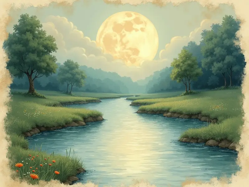 رسم توضيحي للحلم: رافد نهر