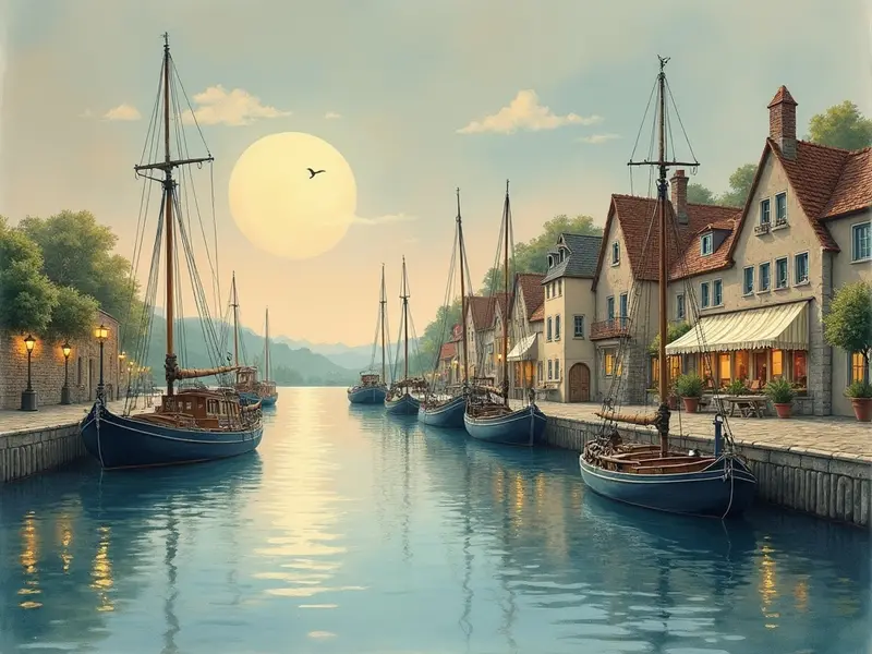 رسم توضيحي للحلم: رصيف الميناء