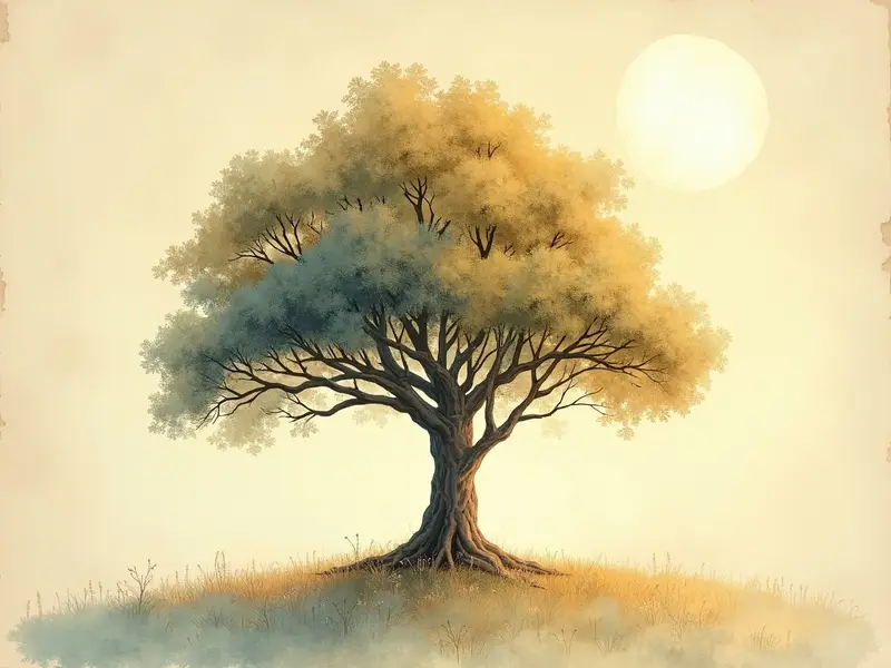 رسم توضيحي للحلم: شجرة البلوط