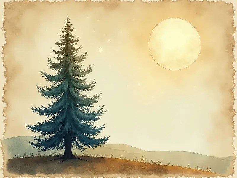 رسم توضيحي للحلم: شجرة الصنوبر