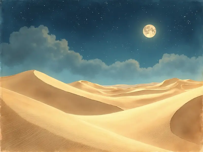 رسم توضيحي للحلم: الرمال