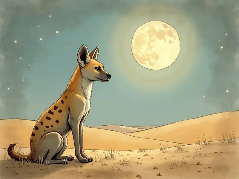 رسم توضيحي للحلم: ضبع يهاجمني
