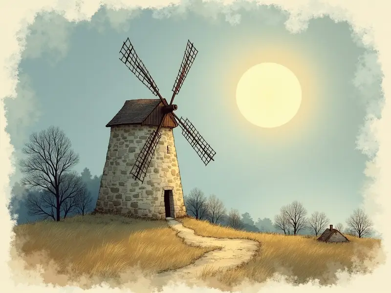 رسم توضيحي للحلم: طاحونة