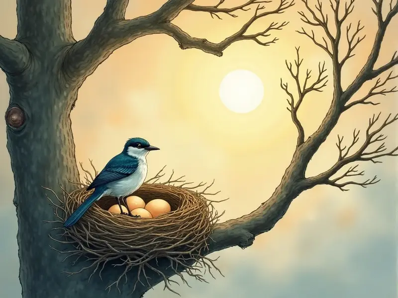 رسم توضيحي للحلم: عش الطائر