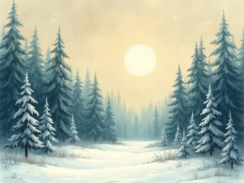 رسم توضيحي للحلم: غابة التايغا
