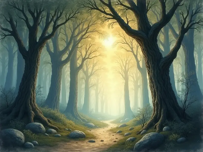 رسم توضيحي للحلم: غابة بكر