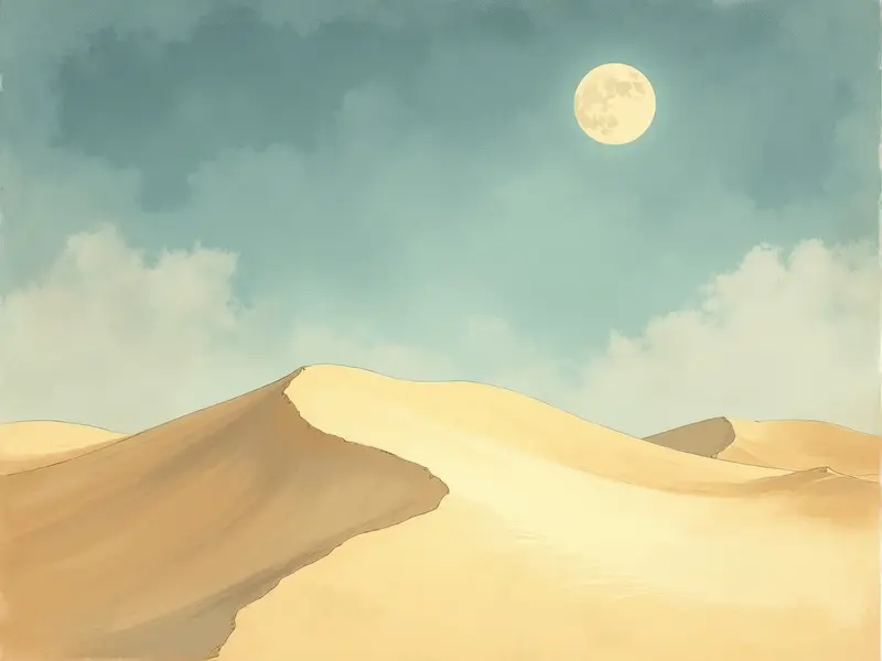 رسم توضيحي للحلم: كثيب رملي