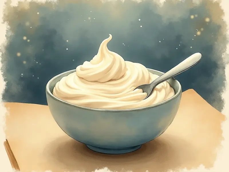 رسم توضيحي للحلم: أكل الكريمة