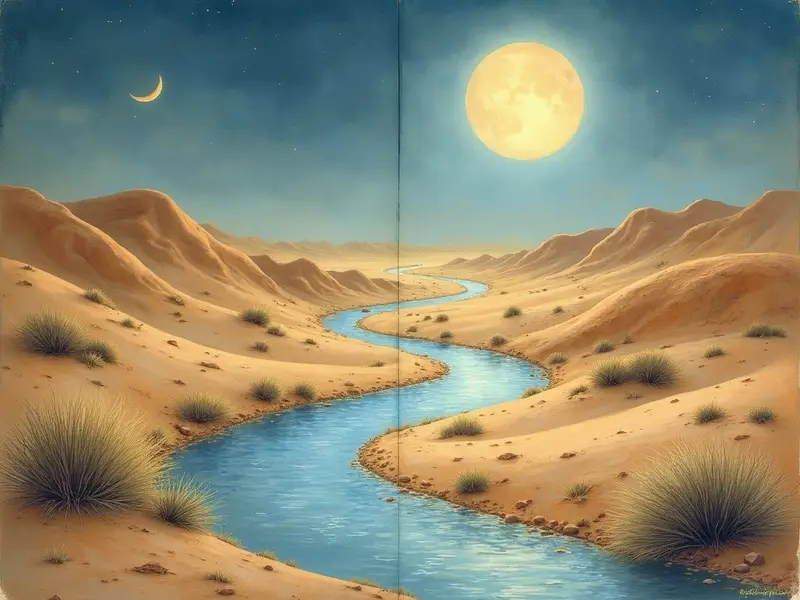 رسم توضيحي للحلم: مجرى النهر