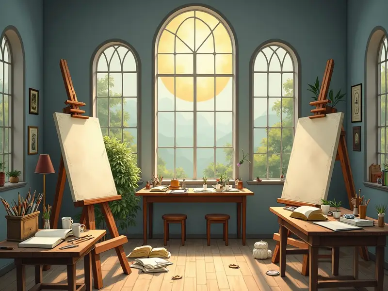 رسم توضيحي للحلم: مدرسة فنية