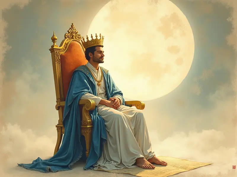 رسم توضيحي للحلم: ملك هادئ